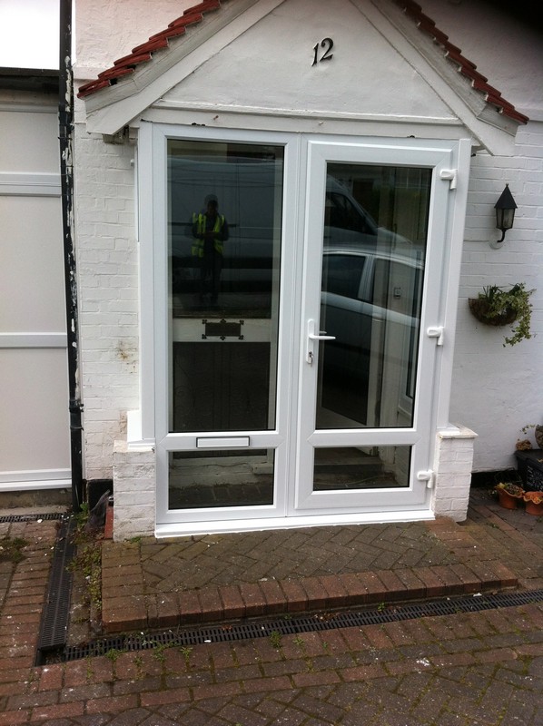 uPVC French doors fitted as front entrance in  Bromley by Bow