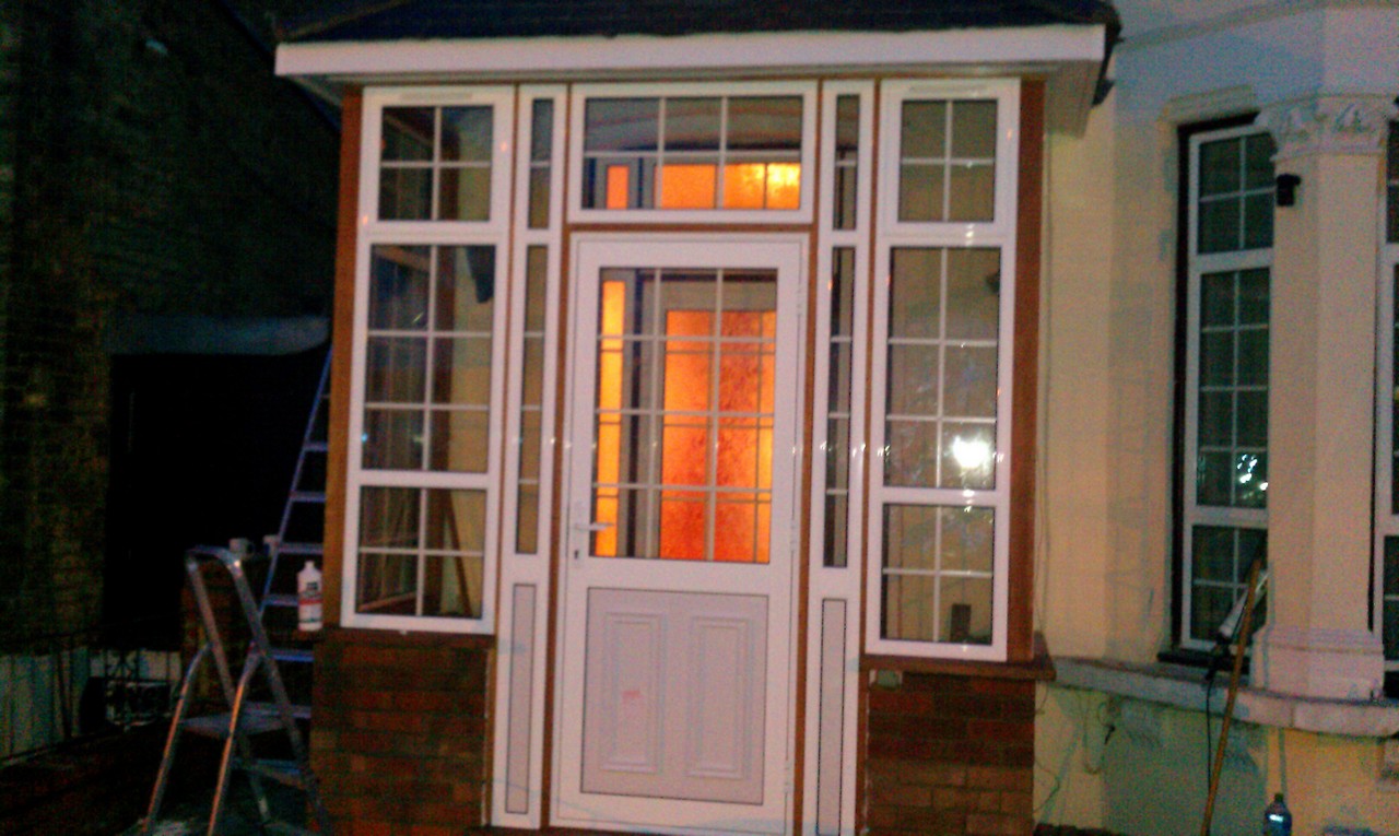 uPVC porch with Georgian bar glazing installed in  Bromley by Bow